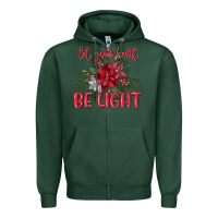 Sports Green Let your heart be light Zipper Hoodie - MaliasSmallBusiness