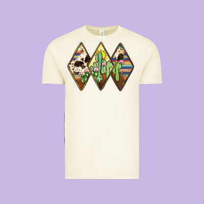 Cactus Serape Cowhide Vintage Tee Designed By Jahusdesignshop