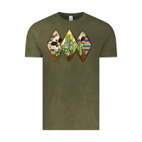 Vintage Olive cactus serape cowhide Vintage Tee - JahusDesignShop