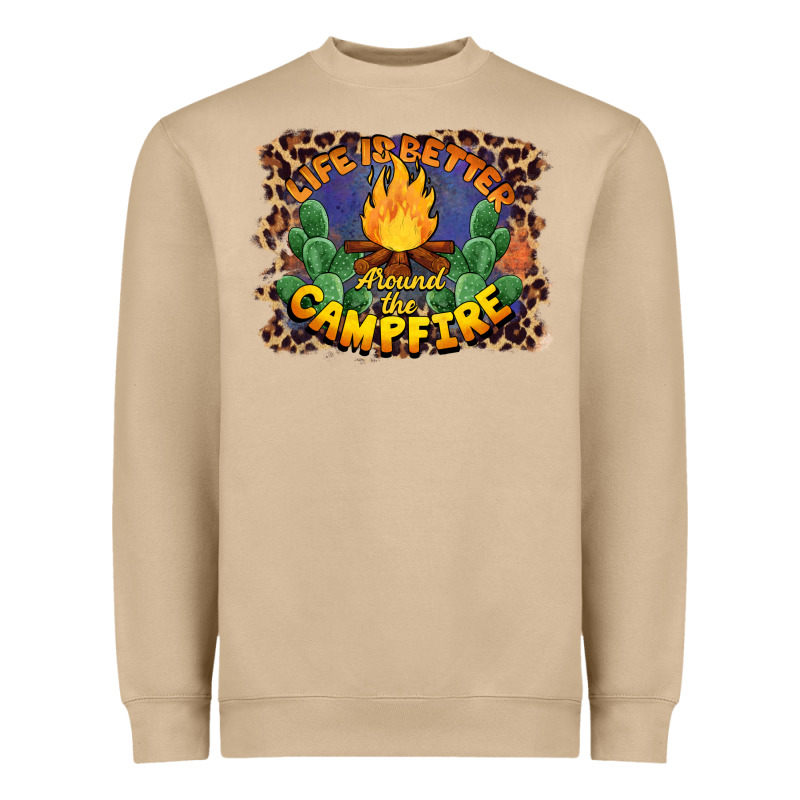 Life Is Better Around The Campfire Heavyweight Sweatshirt by BarkalooDesign | Teevron