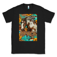 Black Western Ranch Life Mustang Horse Classic Tee - LillyAllenDesigns