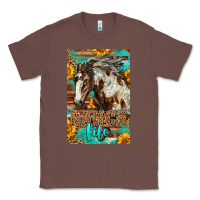 Chestnut Western Ranch Life Mustang Horse Classic Tee - LillyAllenDesigns