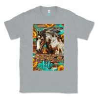 Heather Grey Western Ranch Life Mustang Horse Classic Tee - LillyAllenDesigns