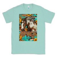 Seafoam Western Ranch Life Mustang Horse Classic Tee - LillyAllenDesigns