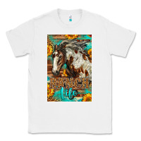 White Western Ranch Life Mustang Horse Classic Tee - LillyAllenDesigns