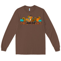 Chestnut hello fall pumpkin sunflower Long Sleeve Tee - JahusDesignShop