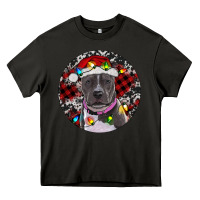 Asphalt pitbull and buffalo plaid Heavy Core Tee - RanaPortraitStore