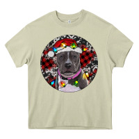 Mossy pitbull and buffalo plaid Heavy Core Tee - RanaPortraitStore