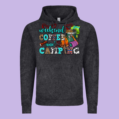 Weekend Coffee And Camping Vintage Hoodie Designed By Adodesignshop