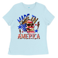 Baby Blue made in america Ladies Tee - texasbilliewilder