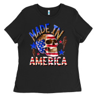 Black made in america Ladies Tee - texasbilliewilder