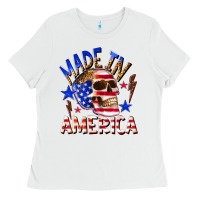 White made in america Ladies Tee - texasbilliewilder