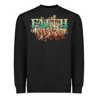 Black faith over fear cross Heavyweight Sweatshirt - NancyCooperArtShop