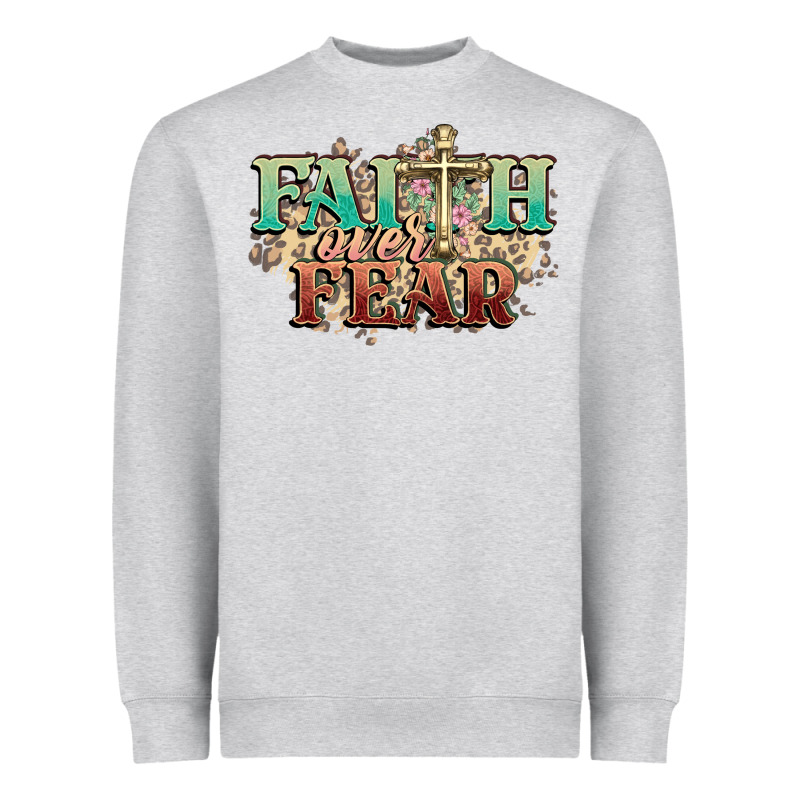 Faith Over Fear Cross Heavyweight Sweatshirt by NancyCooperArtShop | Teevron