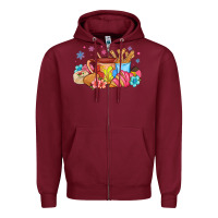 Burgundy mexican deserts christmas Zipper Hoodie - MaliasSmallBusiness