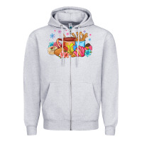 Heather Grey mexican deserts christmas Zipper Hoodie - MaliasSmallBusiness