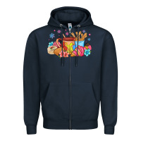 Navy mexican deserts christmas Zipper Hoodie - MaliasSmallBusiness