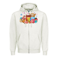 Oatmeal Heather mexican deserts christmas Zipper Hoodie - MaliasSmallBusiness
