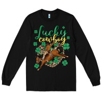 Black lucky cowboy Long Sleeve Tee - MaliasSmallBusiness