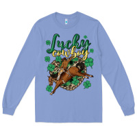 Colony Blue lucky cowboy Long Sleeve Tee - MaliasSmallBusiness