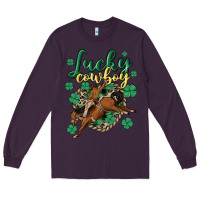 Plum lucky cowboy Long Sleeve Tee - MaliasSmallBusiness