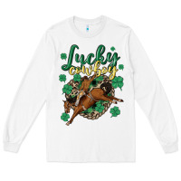 White lucky cowboy Long Sleeve Tee - MaliasSmallBusiness