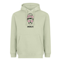 Matcha Pink Flower Mom Skull Heavyweight Hoodie - Bettercallsaul
