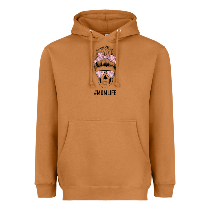 Pink Flower Mom Skull Heavyweight Hoodie by Bettercallsaul | Teevron