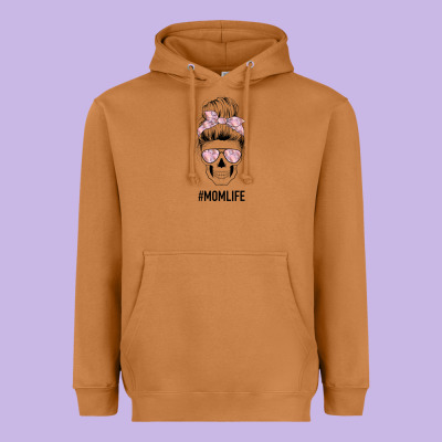 Pink Flower Mom Skull Heavyweight Hoodie Designed By Bettercallsaul
