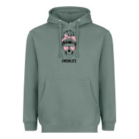 Sage Pink Flower Mom Skull Heavyweight Hoodie - Bettercallsaul