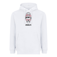 White Pink Flower Mom Skull Heavyweight Hoodie - Bettercallsaul