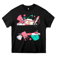 Black custom name nurse Heavy Core Tee - texasbilliewilder