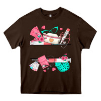 Chocolate Brown custom name nurse Heavy Core Tee - texasbilliewilder