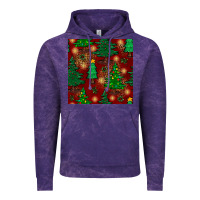Cloud Purple christmas trees seamless pattern Vintage Hoodie - BundleAndBundleShop