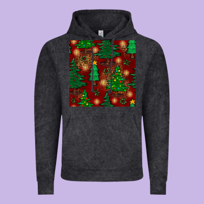 Christmas Trees Seamless Pattern Vintage Hoodie Designed By Bundleandbundleshop