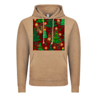 Vintage Coffee christmas trees seamless pattern Vintage Hoodie - BundleAndBundleShop