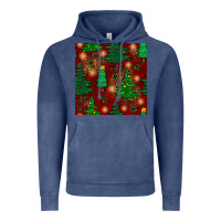 Vintage Denim christmas trees seamless pattern Vintage Hoodie - BundleAndBundleShop