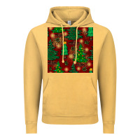 Vintage Mustard christmas trees seamless pattern Vintage Hoodie - BundleAndBundleShop