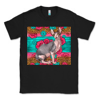Black Pink Glitter And Roses Sphynx Cat Classic Tee - LillyAllenDesigns