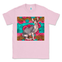 Bubblegum Pink Pink Glitter And Roses Sphynx Cat Classic Tee - LillyAllenDesigns