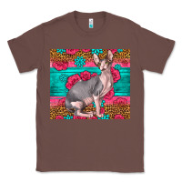 Chestnut Pink Glitter And Roses Sphynx Cat Classic Tee - LillyAllenDesigns