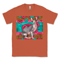 Copper Pink Glitter And Roses Sphynx Cat Classic Tee - LillyAllenDesigns