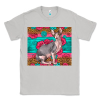Moon Dust Pink Glitter And Roses Sphynx Cat Classic Tee - LillyAllenDesigns