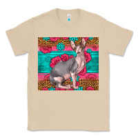 Mushroom Pink Glitter And Roses Sphynx Cat Classic Tee - LillyAllenDesigns