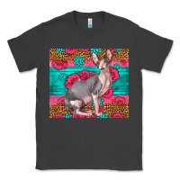 Smoke Pink Glitter And Roses Sphynx Cat Classic Tee - LillyAllenDesigns