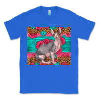 True Royal Pink Glitter And Roses Sphynx Cat Classic Tee - LillyAllenDesigns
