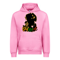 Fuchsia Pink Blessed black history Urban Hoodie - HowdyJamesFarm