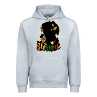 Heather Grey Blessed black history Urban Hoodie - HowdyJamesFarm