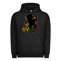Pigment Black Blessed black history Urban Hoodie - HowdyJamesFarm