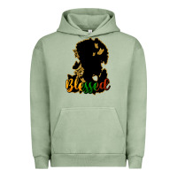 Pigment Oil Green Blessed black history Urban Hoodie - HowdyJamesFarm